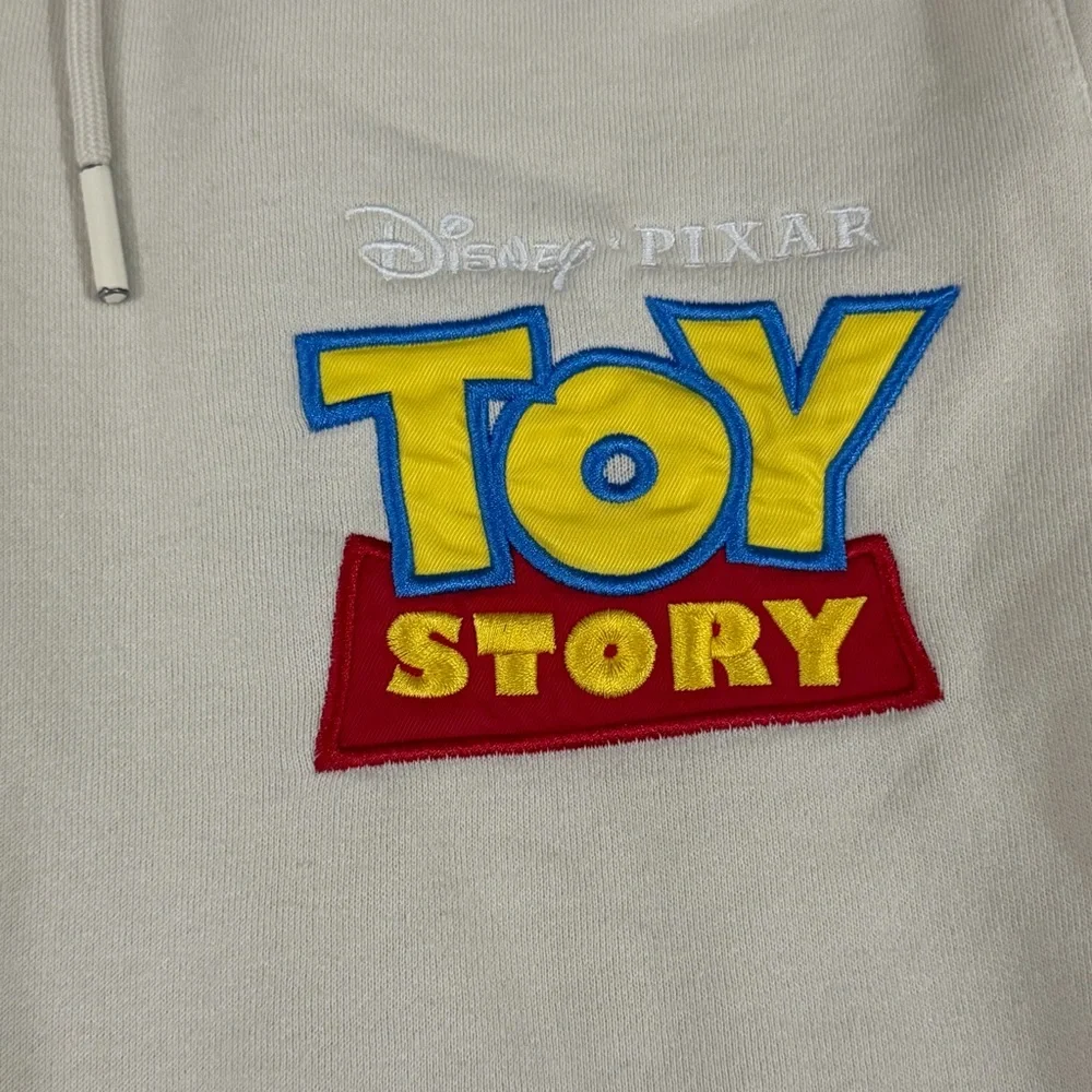 Disney Pixar Toy Story Sweatpants Mens Size M Joggers Woody‎ Buzz Rex Cream